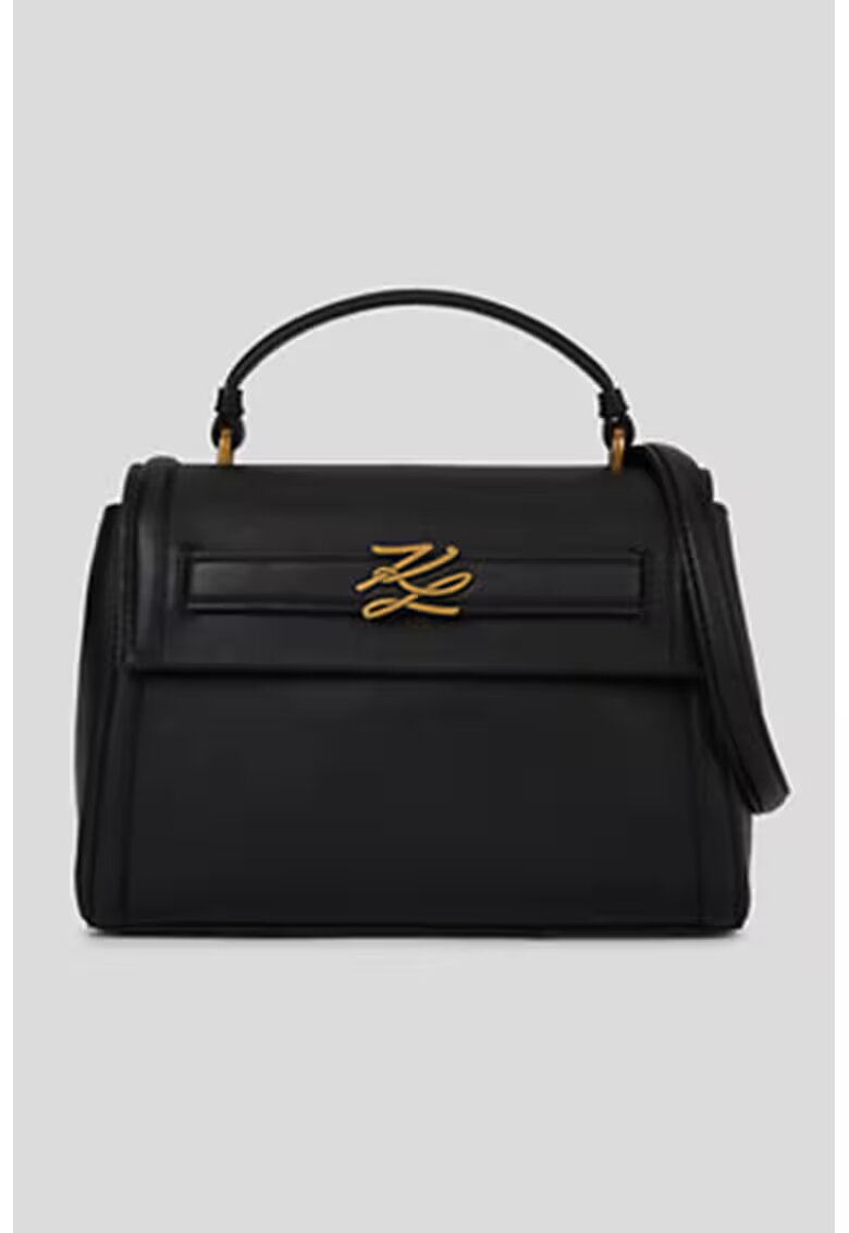 Karl Lagerfeld Кожена ръчна чанта с отделяща се презрамка
