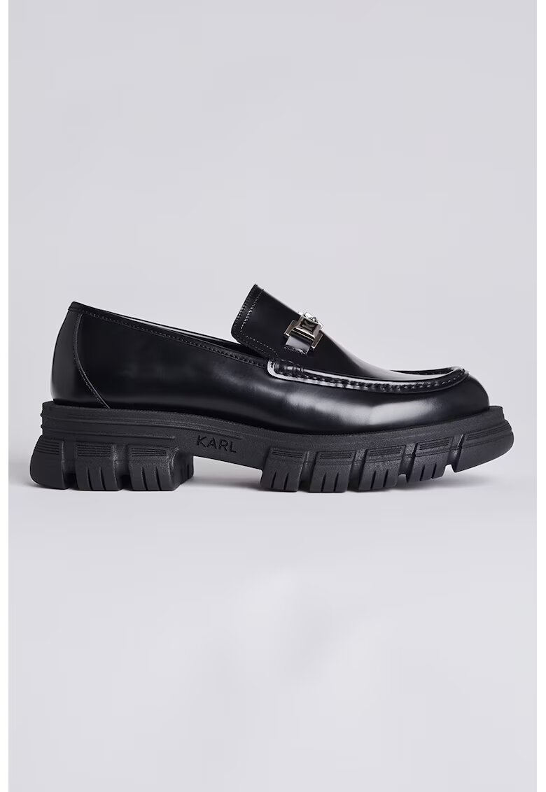 Karl Lagerfeld Лачени кожени мокасини