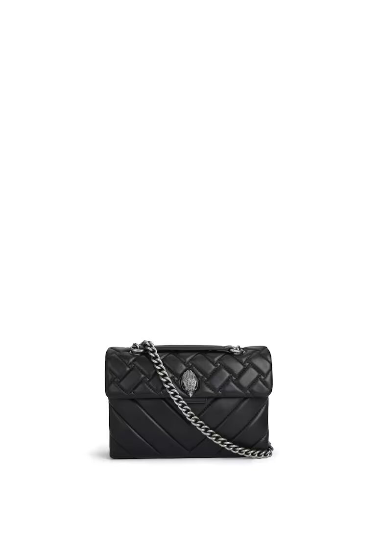 Kurt Geiger Дамска чанта - Leather Kensington - естествена кожа - черна