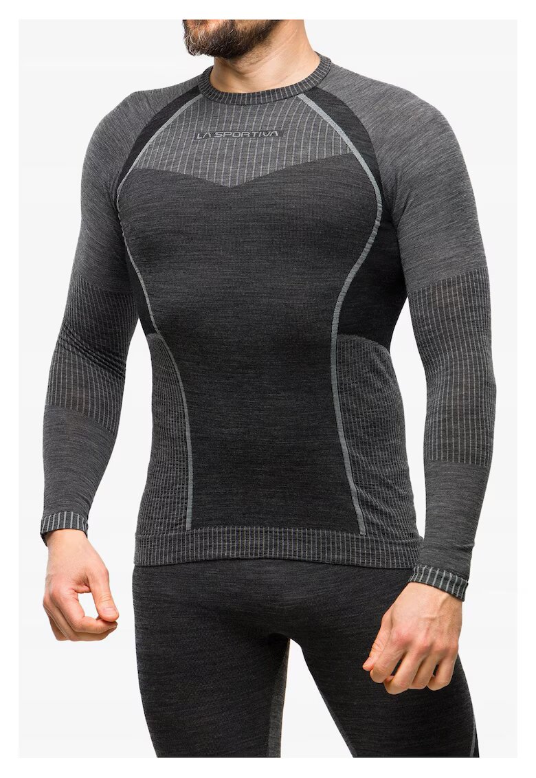 La Sportiva Мъжка спортна блуза - Wool70 Tech Longsleeve - сива - термоактивна