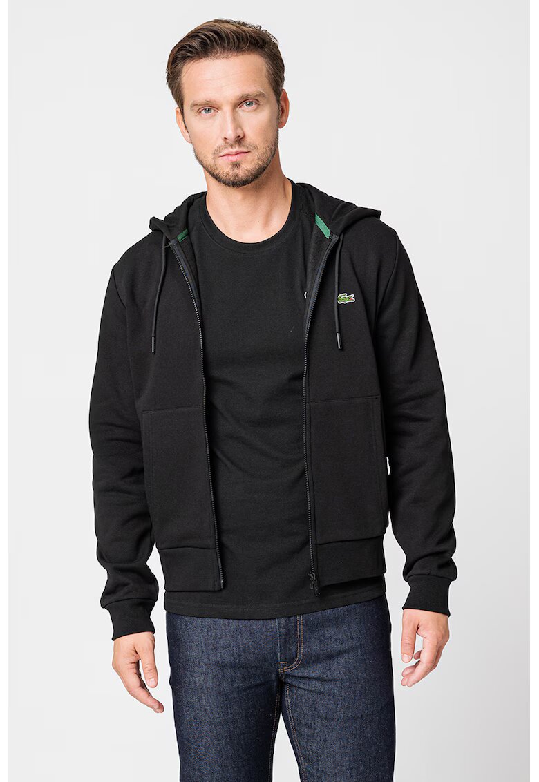 Lacoste Худи с цип и предни джобове