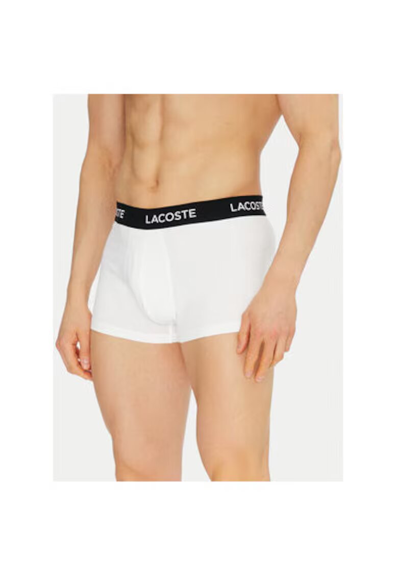Lacoste Комплект от 7 мъжки боксерки 5H2385 - Памук/Еластан - Бял/Черен/Сив - Бял/Черен/Сив