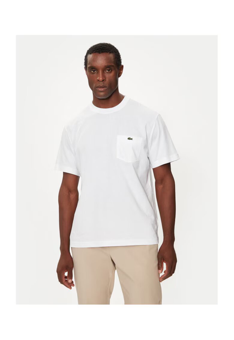 Lacoste Мъжка тениска - 304585920 - Памук - Бяла