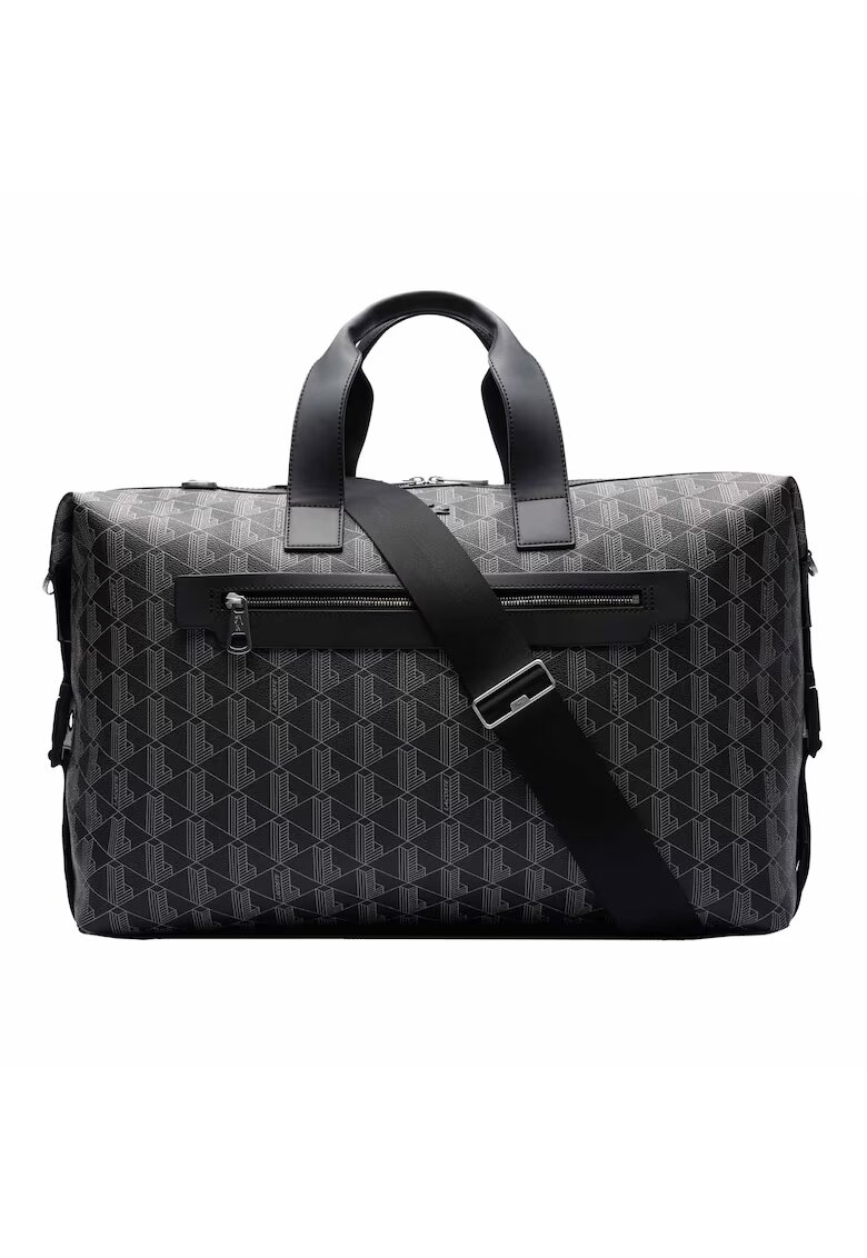 Lacoste Унисекс сак Weekender с монограми - Черен/Сив