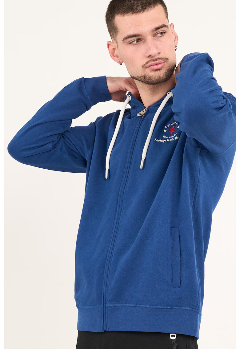 Lee Cooper Памучно худи с цип и лого