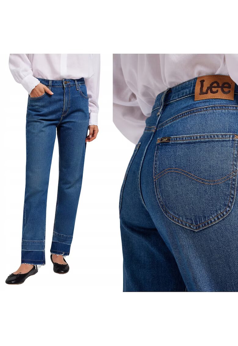 Lee Дамски дънки mom jeans - стандартна кройка - висока талия - - памук