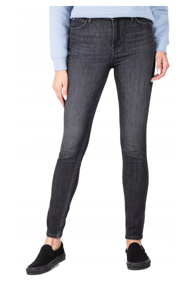 Lee Дамски дънки - Scarlett High - Skinny Fit - Средна талия - 5 джоба - Цип - Дълги - Памук - W27-L29 US - Сиви