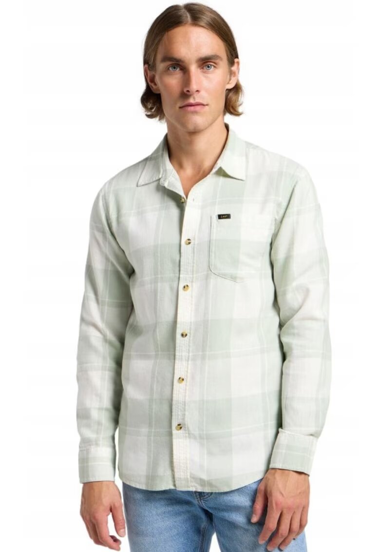 Lee Мъжка риза - Mercantile Shirt - свободна кройка - пастелни карета - памук