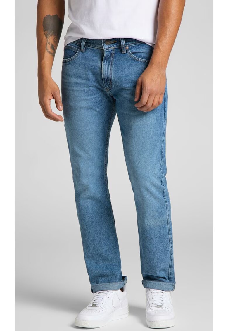 Lee Мъжки дънки Legendary Slim - сини - slim fit - леко еластични - изработени от памук