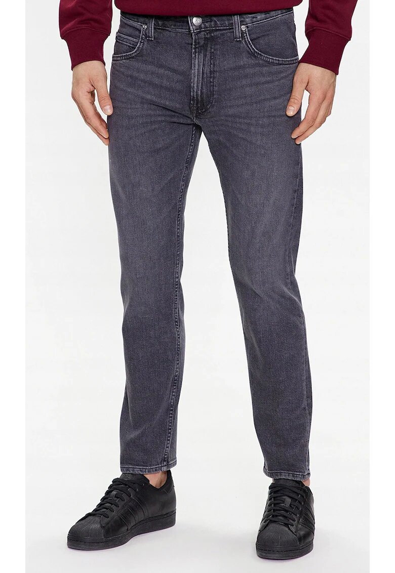 Lee Мъжки дънки Rider In Shadow - памук/еластан - впит модел - сиви -