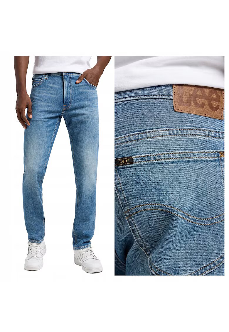 Lee Мъжки дънки - Rider - Slim Fit - Висока талия - 5 джоба - Цип - Дълги - Памук - W34-L32 US