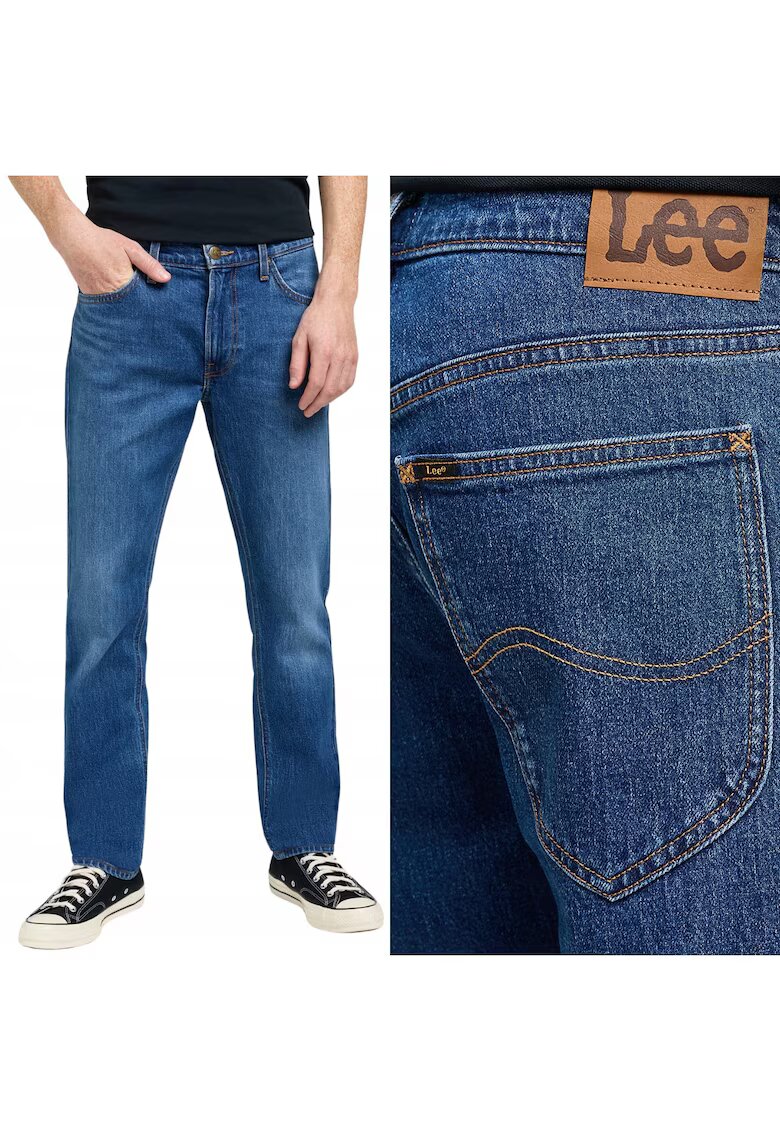 Lee Мъжки дънки тъмносини Regular Straight