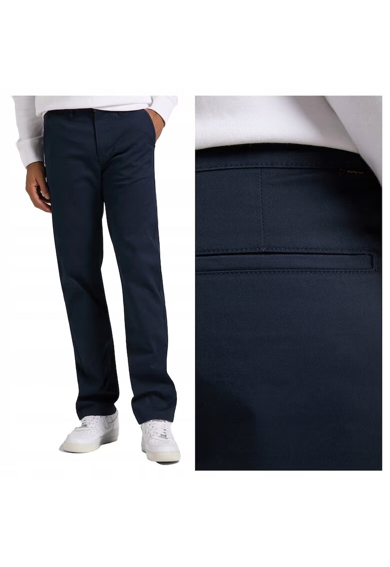 Lee Мъжки къси панталони - Regular Chino - Slim Fit - Средна талия - Дълги - 5 джоба - Цип - Памук - W32-L34 US