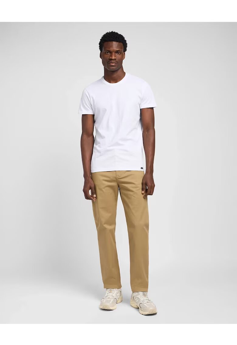 Lee Мъжки панталони - Regular Chino - Редовна кройка - С цип - 5 джоба - Дълги - Памук - Бежови