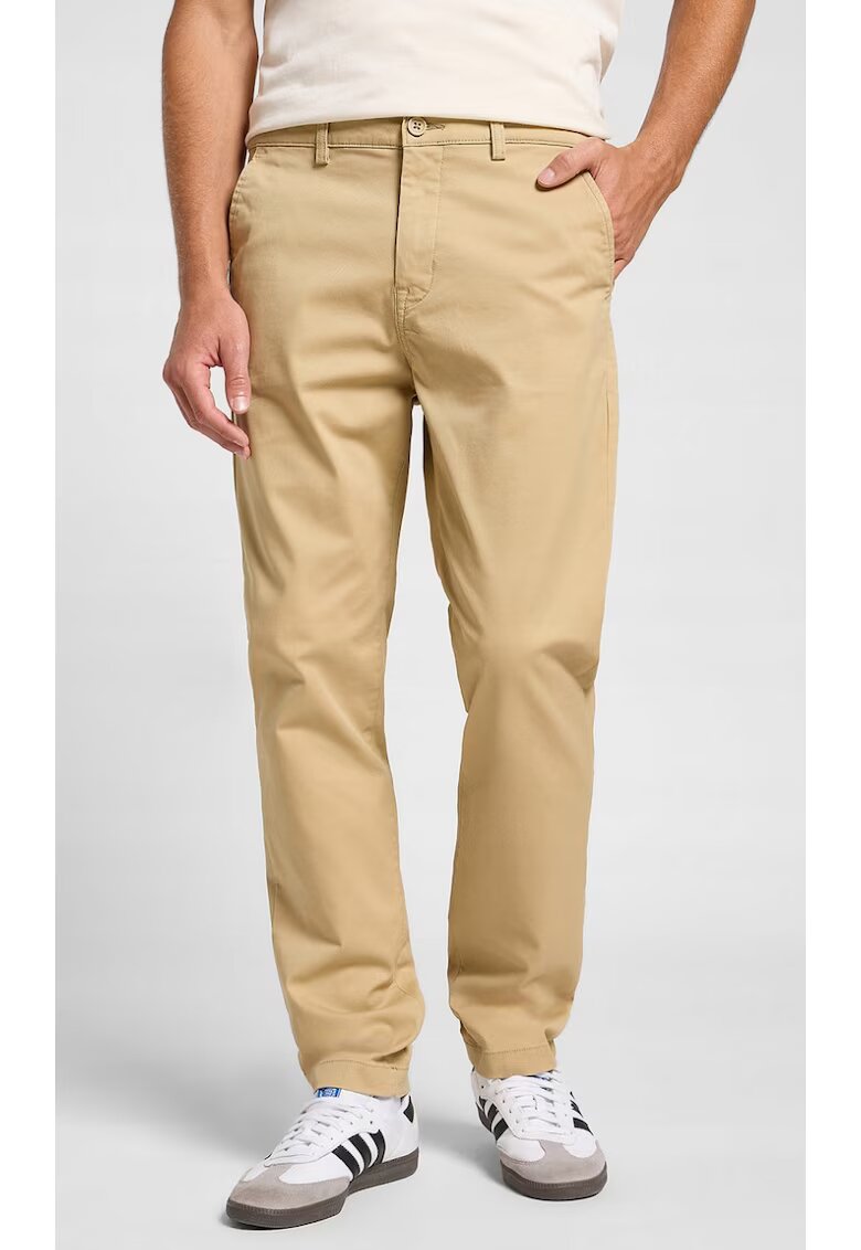 Lee Мъжки панталони Slim Chino - памук/еластан - бежови