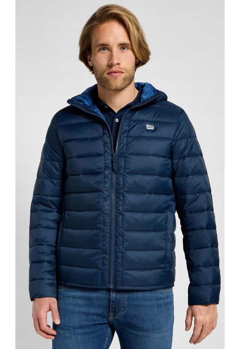 Lee Мъжко яке - LIGHT PUFFER JACKET - синьо - памук