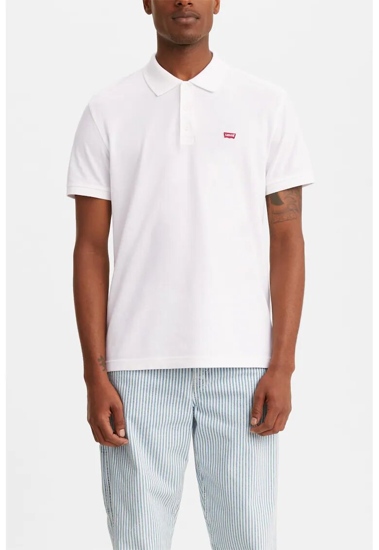 Levis Памучна тениска Housemark с яка