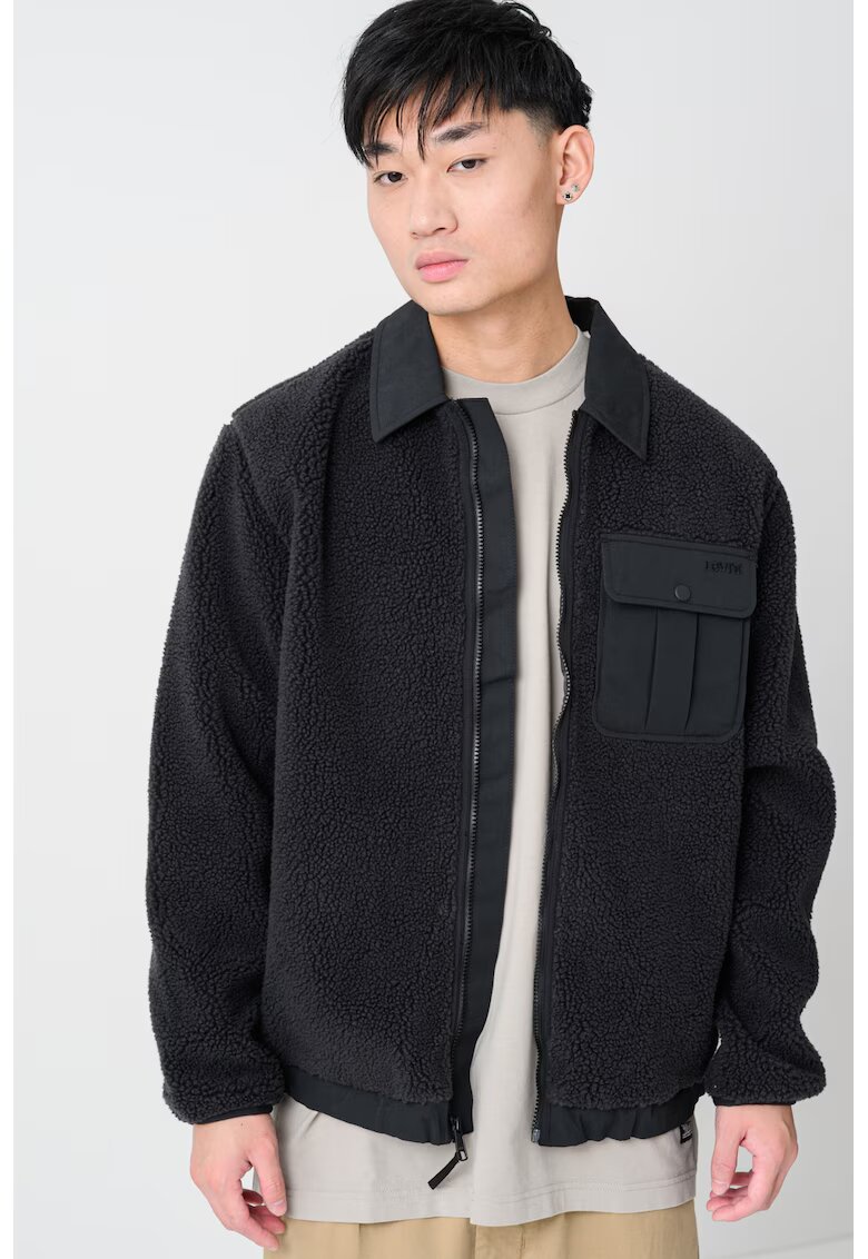 Levis Плюшено яке с цип и джоб на гърдите