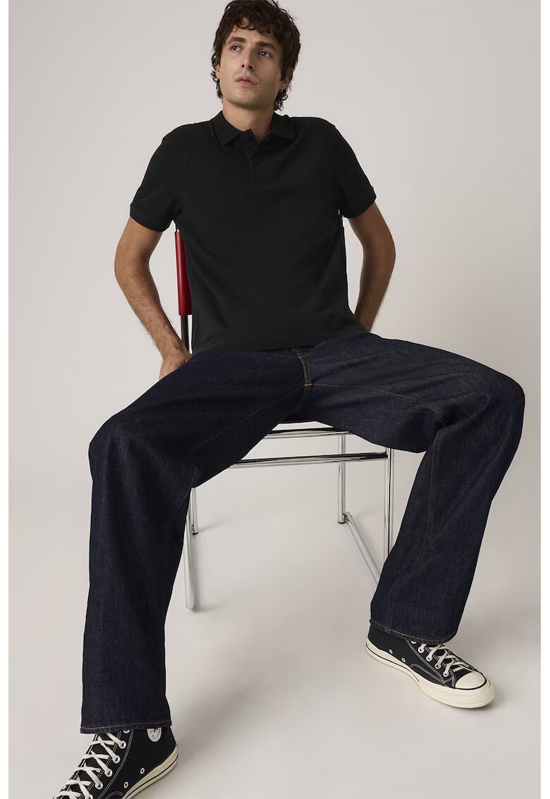Levis Раирана тениска от пике с яка