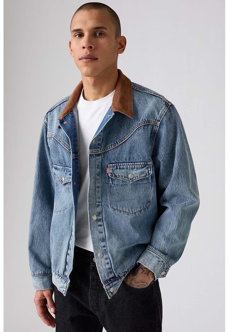 Levis Яке от деним с контрастна яка