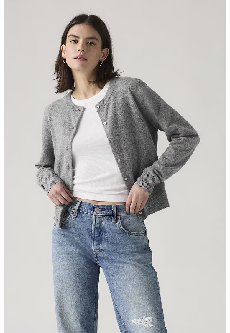 Levi's Жилетка с памук с овално деколте