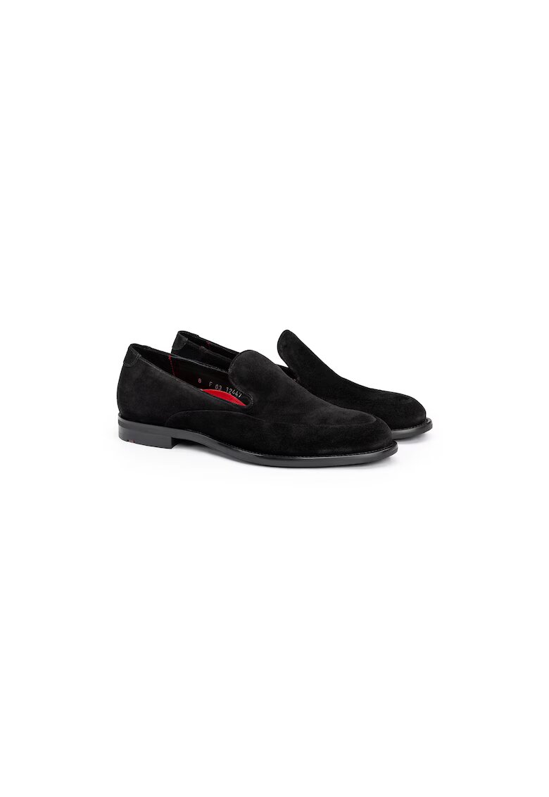 LLOYD Мъжки мокасини WELLINGTON Елегантни - Велур Slip-On - Черни