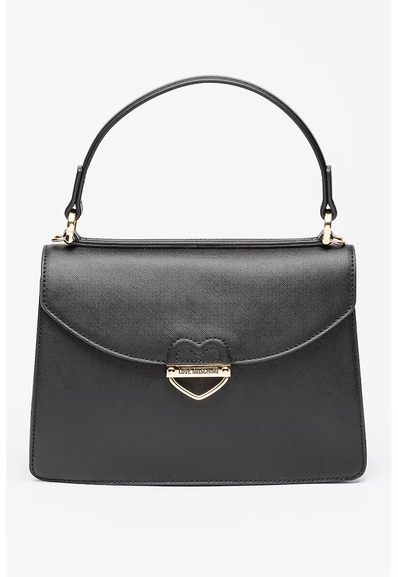 Love Moschino Чанта от еко кожа с релеф Сафиано и отделяща се презрамка