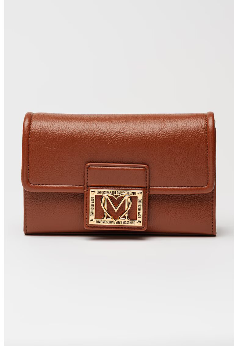 Love Moschino Чанта през рамо от еко кожа с метално лого