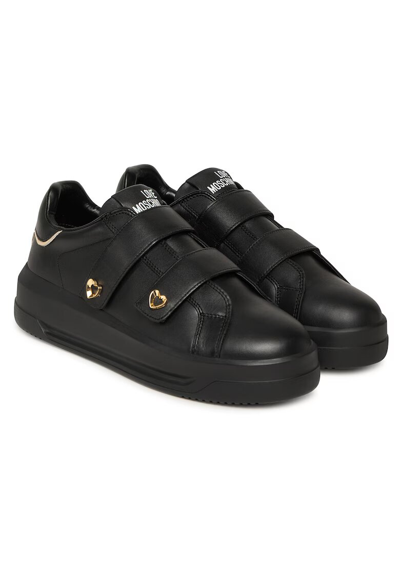 Love Moschino Дамски кецове JA15325G0NIA600A - естествена кожа - черни