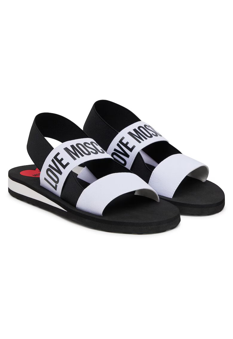 Love Moschino Дамски сандали бял/черен