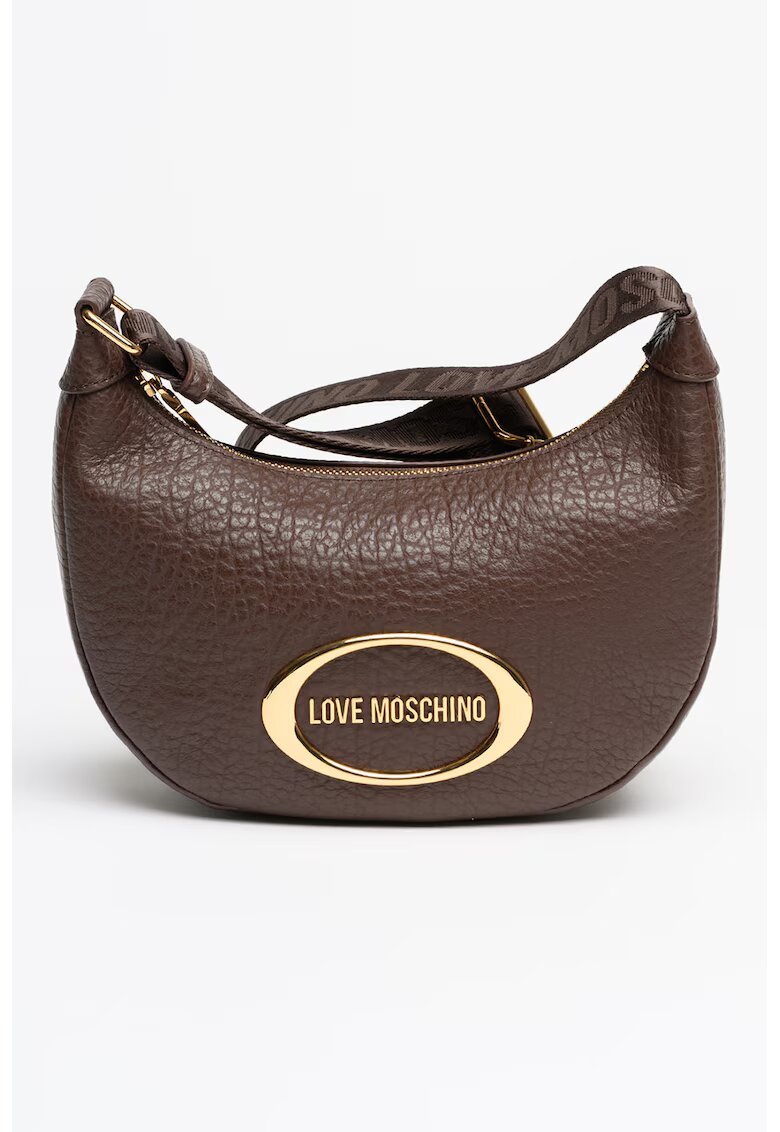 Love Moschino Кожена чанта през рамо с широка презрамка