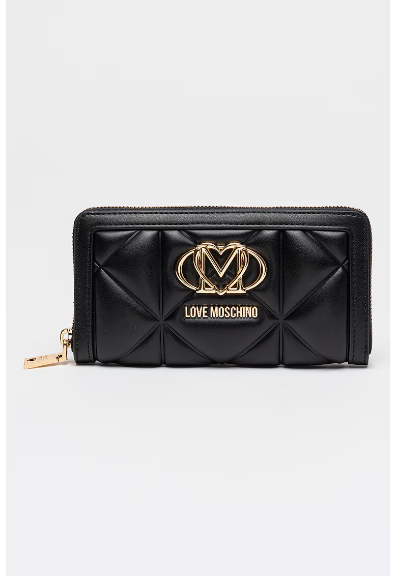 Love Moschino Портфейл от капитонирана еко кожа