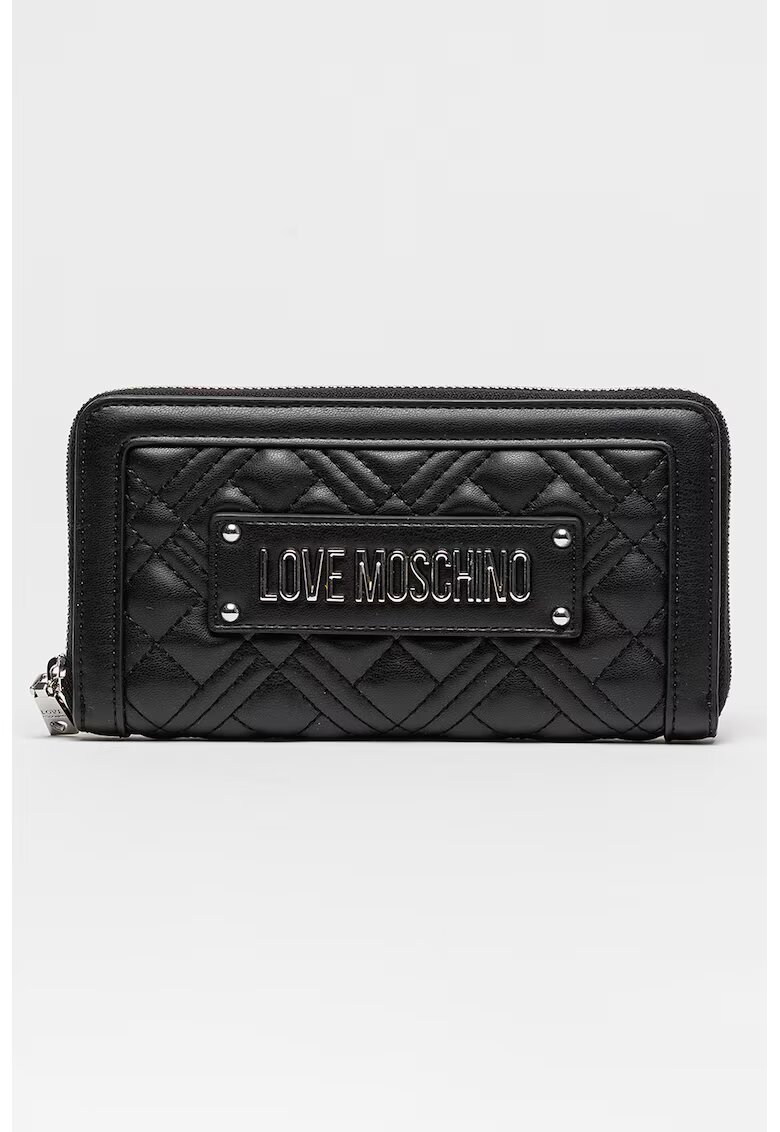 Love Moschino Портмоне от еко кожа с цип и метално лого