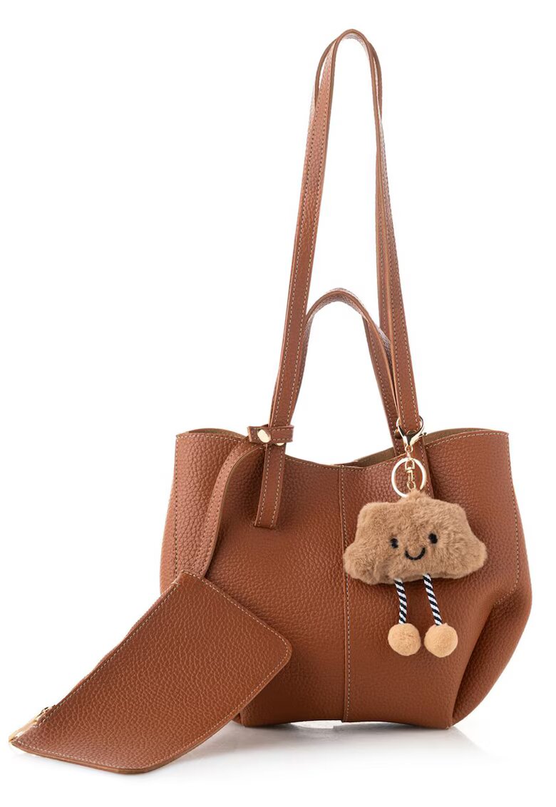 Lucky Bees Чанта от еко кожа с ключодържател - - 22x28x13