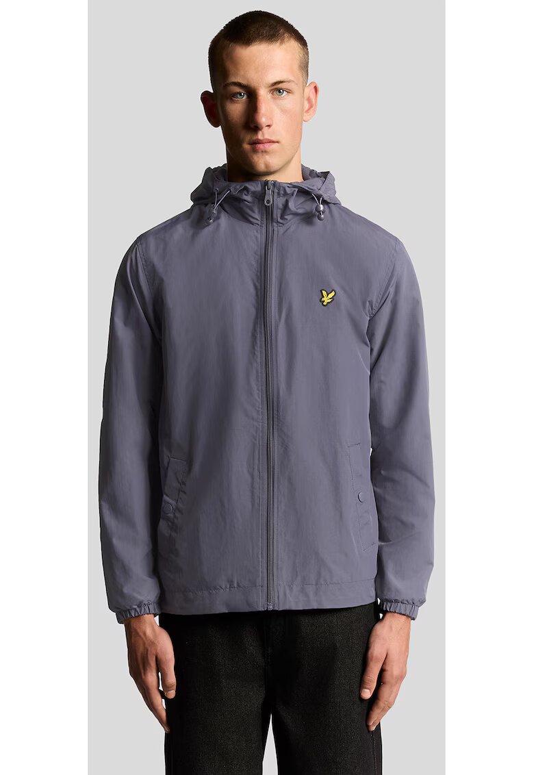 Lyle & Scott Jacheta cu gluga - buzunare laterale - inchidere cu fermoar si logo discret1