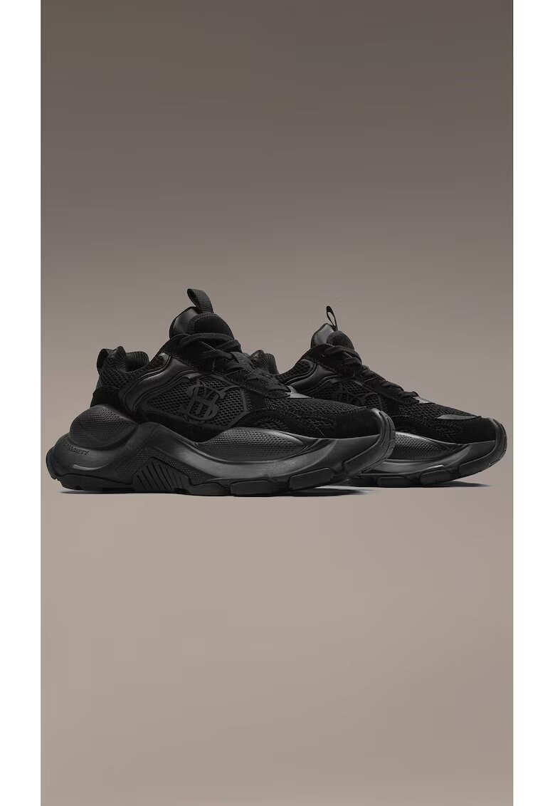 Made By Society I15931 Sneakers With Mesh And Leather Details