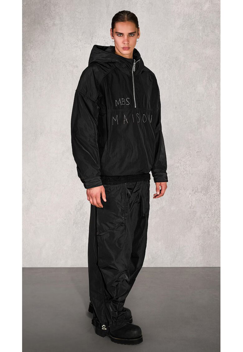 Made By Society Оувърсайз худи с цип вет FOLD - J17623