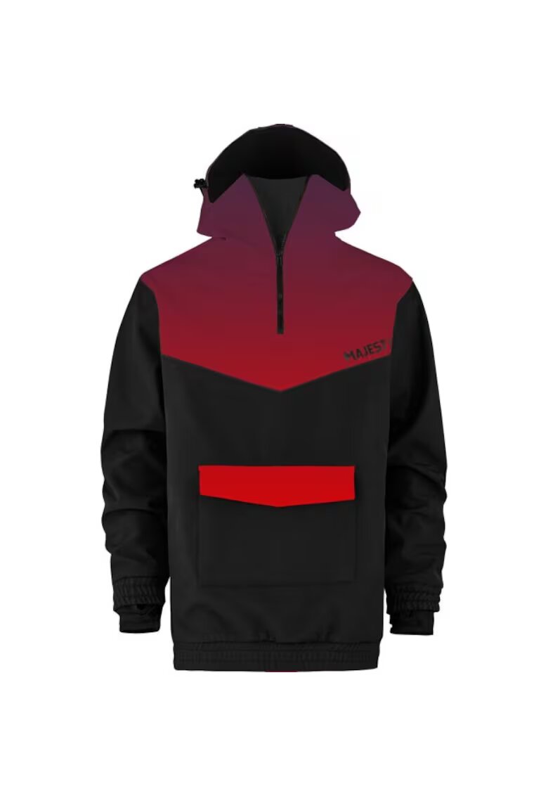 Majesty Яке Softshell Anorak - черно/червено - унисекс
