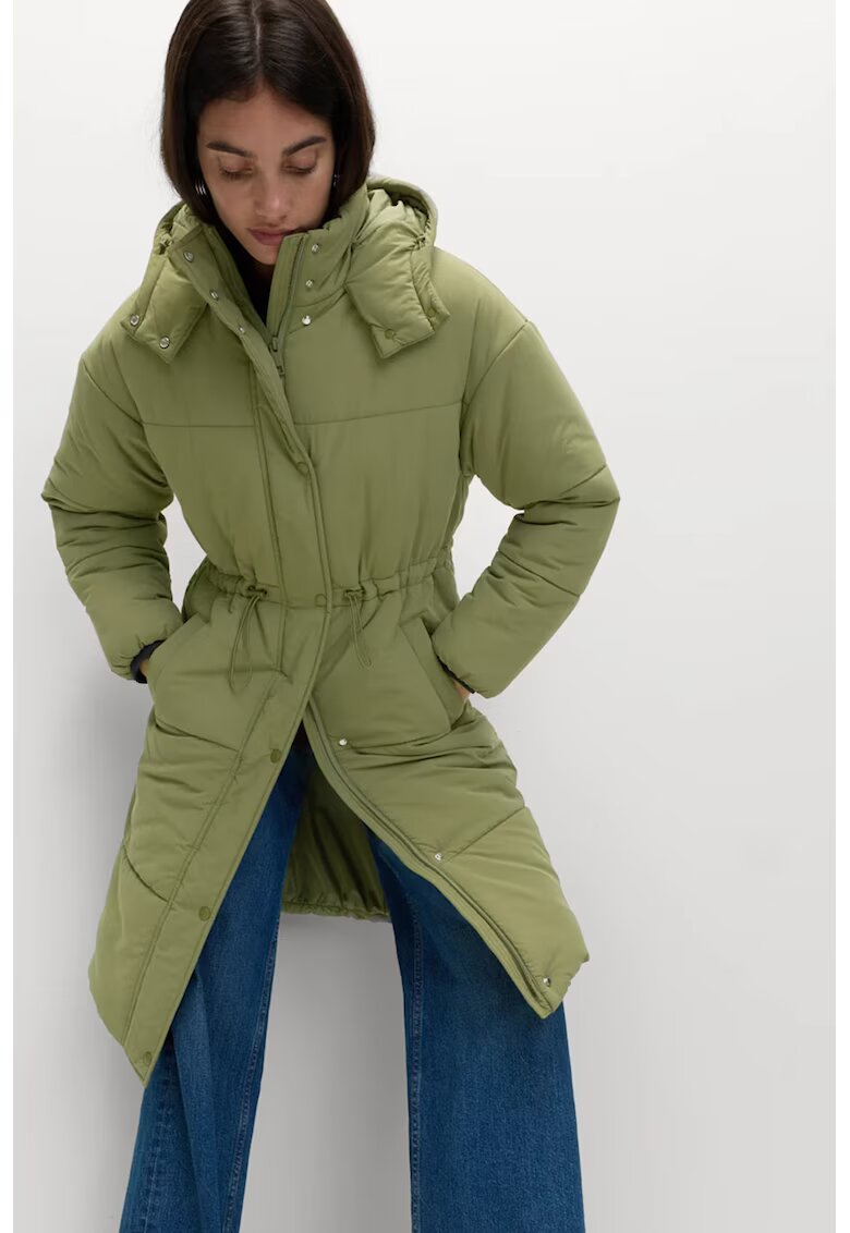 Marks  Spencer Дълго зимно яке Thermowarmth™ с вата - Светлозелен