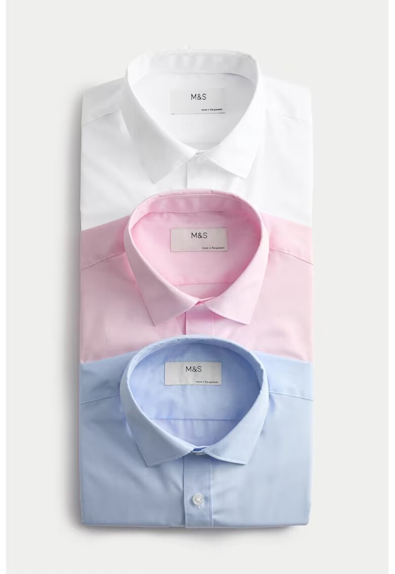 Marks  Spencer Риза с памук - 23броя - Бял/Розово/Син