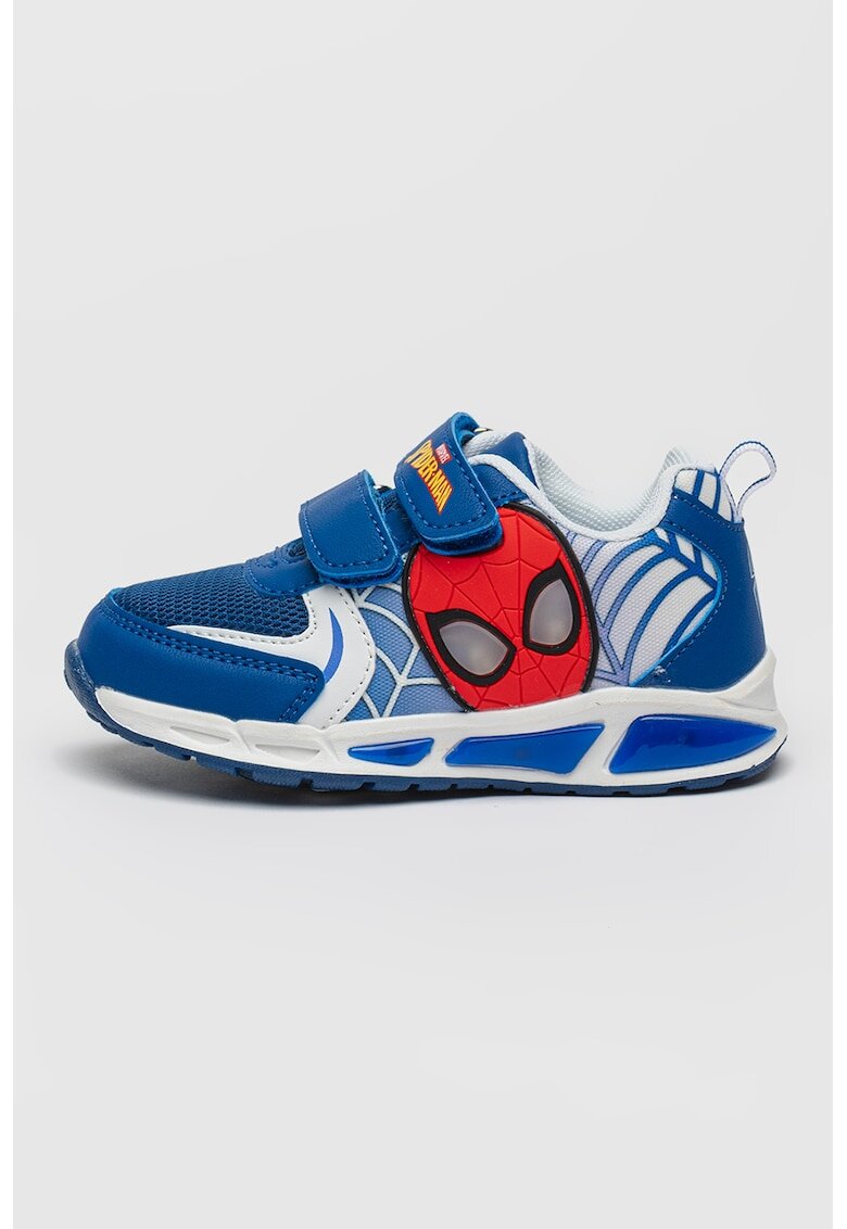 Marvel Спортни обувки Spiderman с LED светлини - Червен/Бял/Кралско Синьо