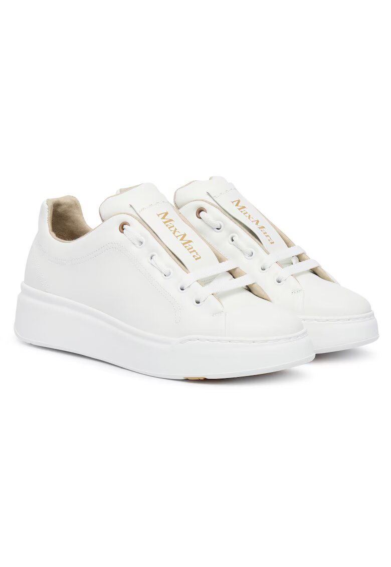 Max Mara Дамски кецове 2524766132650 - естествена кожа - бели