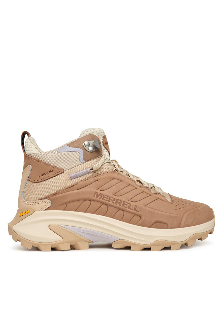 Merrell Дамски трекинг обувки Hazel Moab Speed 2 Mid Wat - бежови - естествена кожа