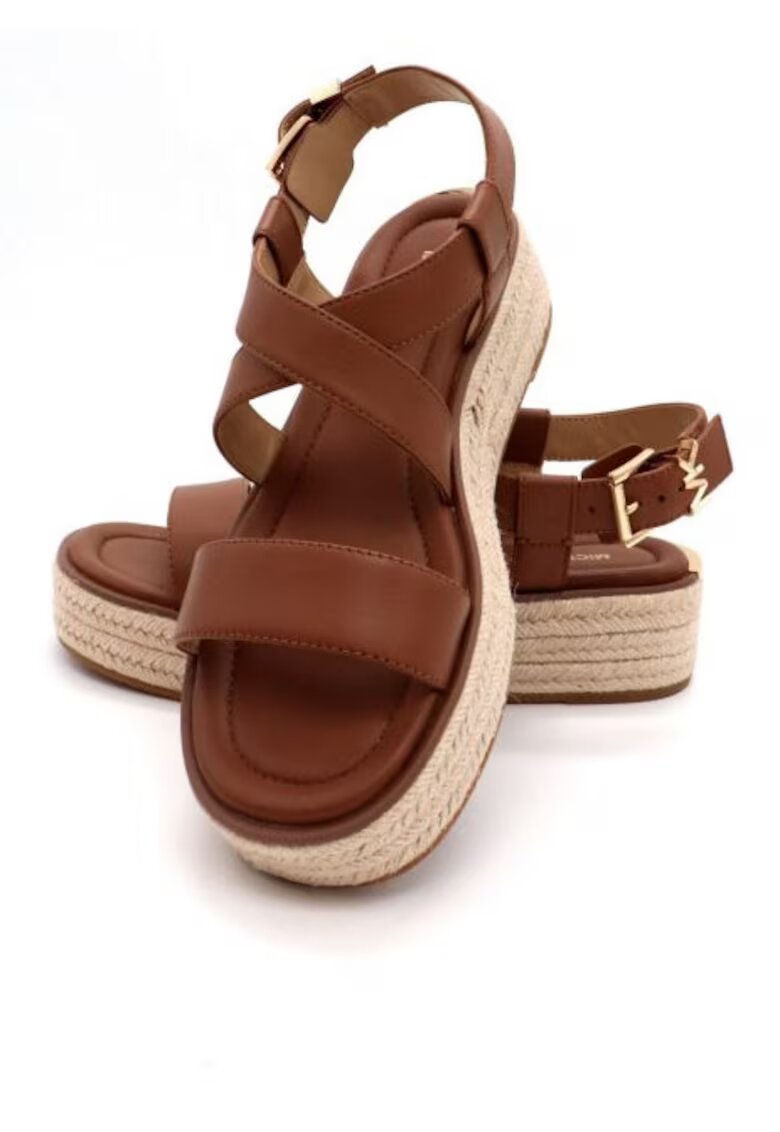 Michael Kors Дамски сандали Lynn - екологична кожа - височина 4.5 см - с лого