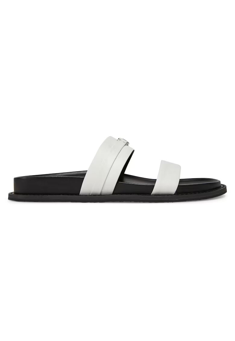 MICHAEL Michael Kors Дамски чехли - Оптично бяло - естествена кожа - модел Mandy Flat Sandal