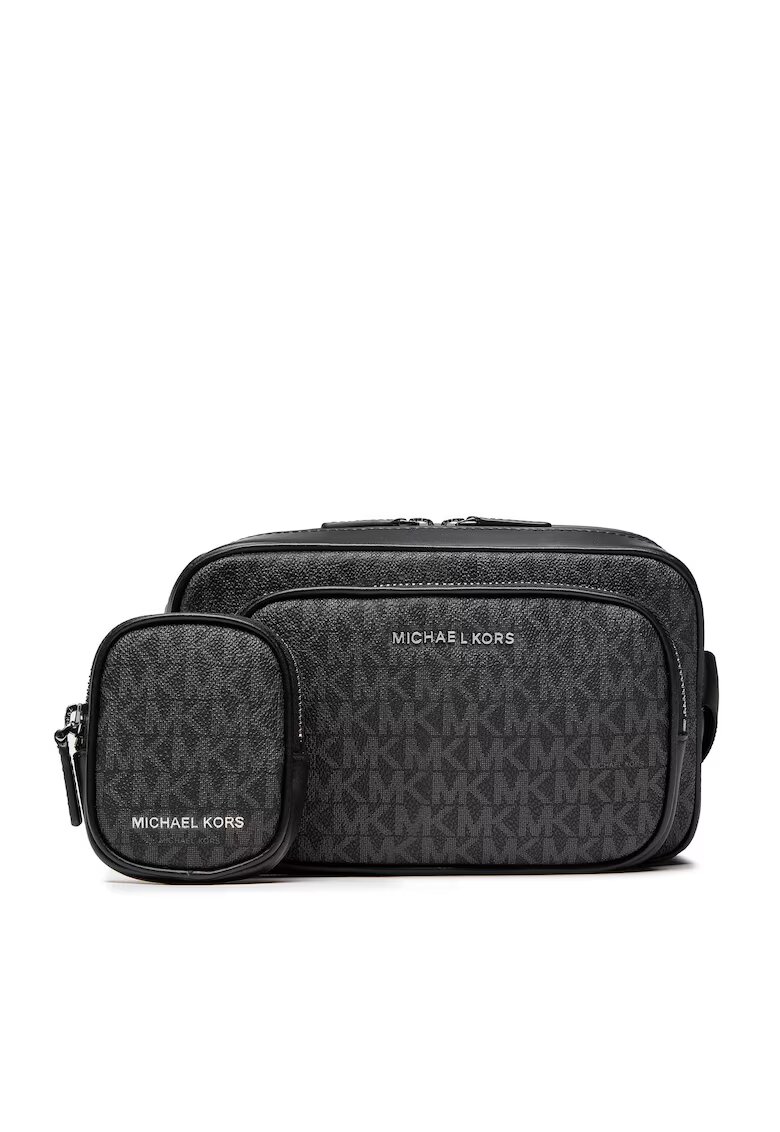 MICHAEL Michael Kors Мъжка чанта - Black Hudson - екологична кожа - черна