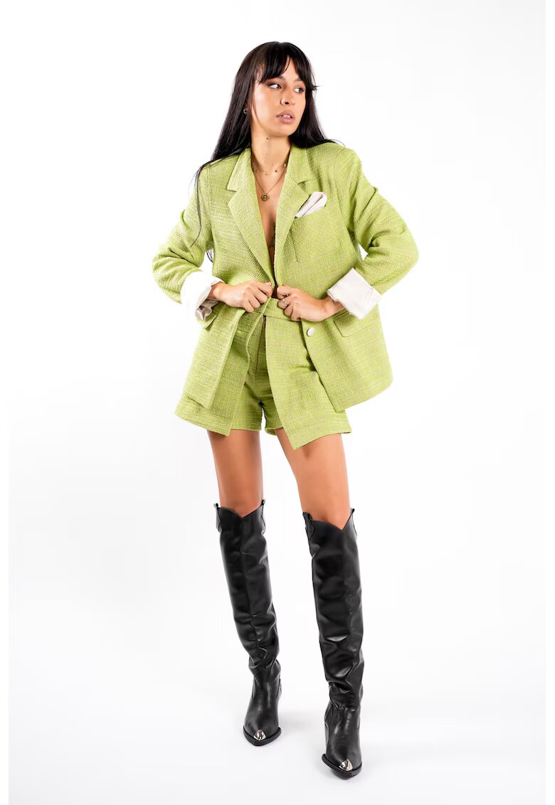 Monarh design Pantaloni scurti tip fusta verde lime