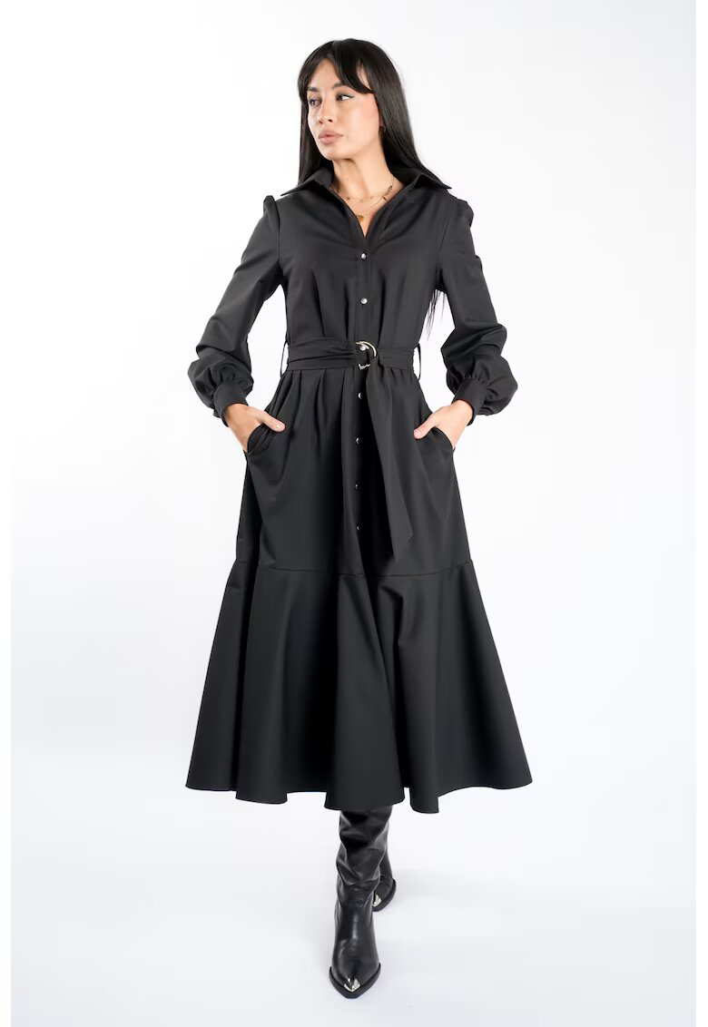 Monarh design Rochie camasa cu cordon si croiala ampla