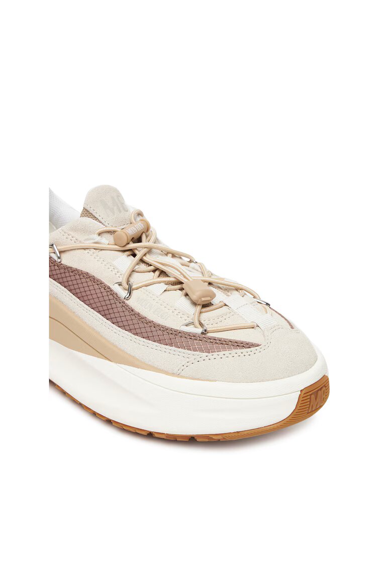 Moon Boot Дамски спортни обувки модел AH05 - Off White/Taupe - естествена кожа