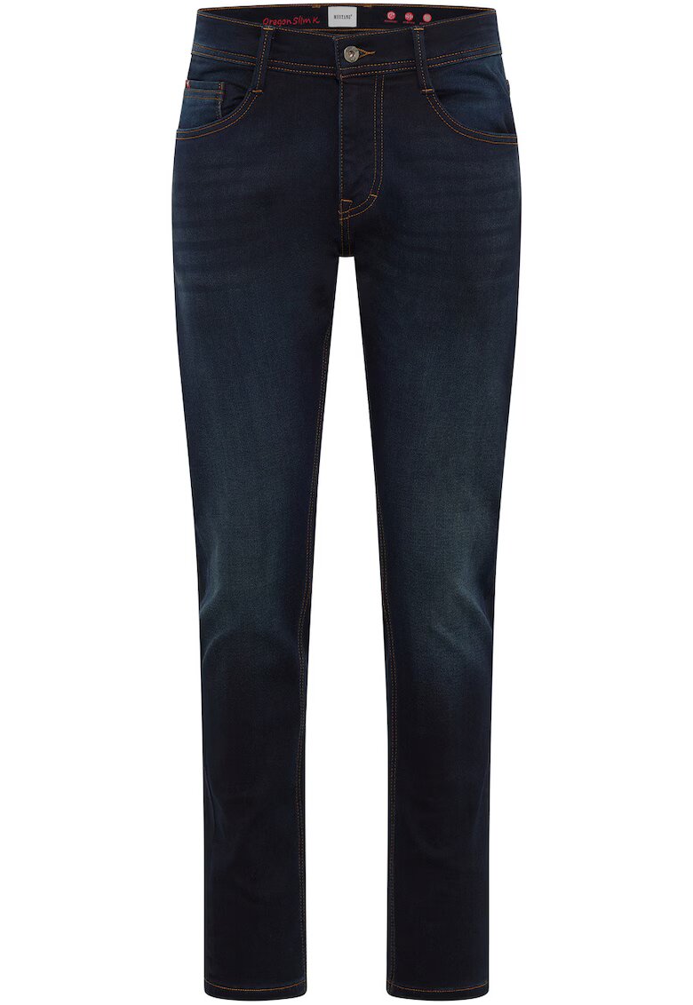 Mustang Мъжки дънки - Style Oregon Slim - Slim Fit - Ниска талия - Дълги - С цип - 5 джоба - Памук